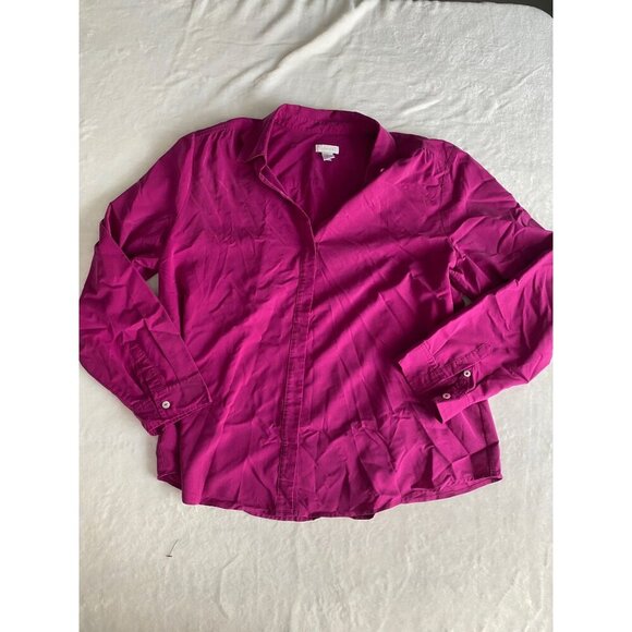 Chico's Women's Button-Front Shirt Size 3 (US XL) Modal Blend Magenta - Picture 1 of 6
